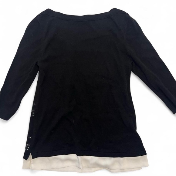 White House Black Market Black Knit Top - Picture 3 of 4